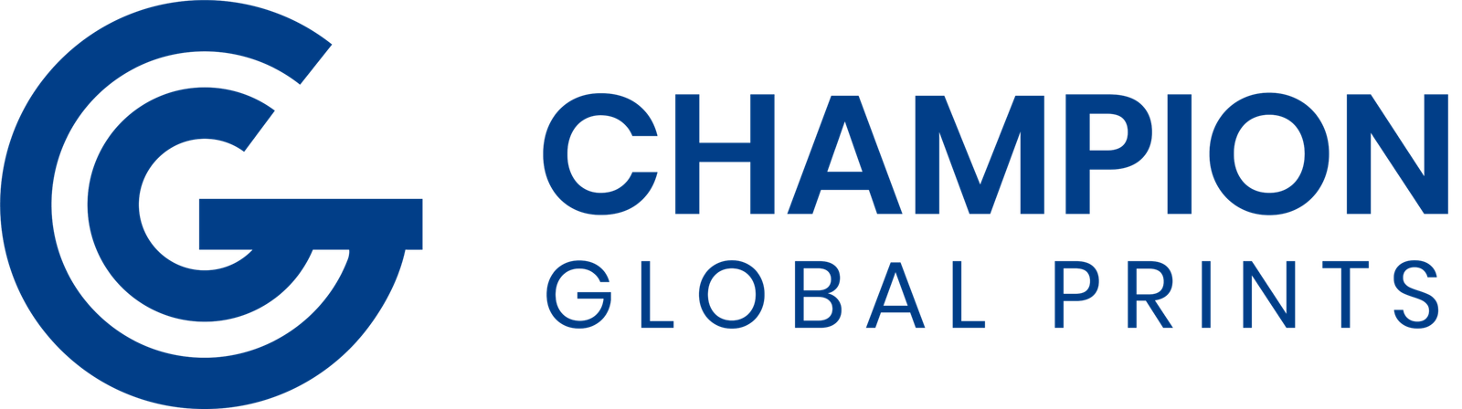 Champion Global Prints Logo blue